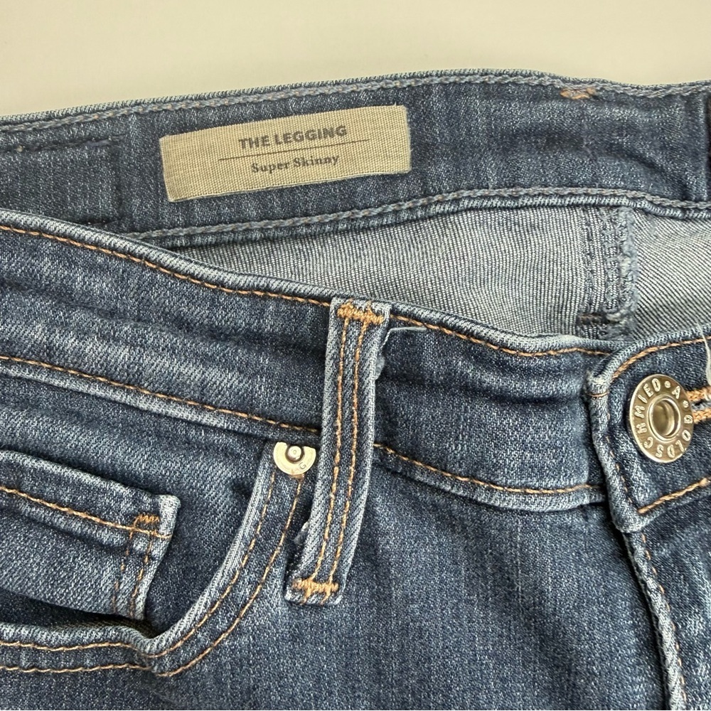 AG Adriano Goldschmied Legging Super Skinny Jeans Womens 26R Dark Wash - Picture 2 of 5